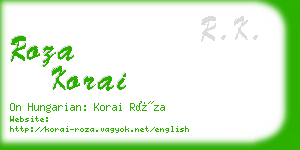 roza korai business card